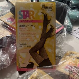 SPANX Center-Stage Black Patterned Tights